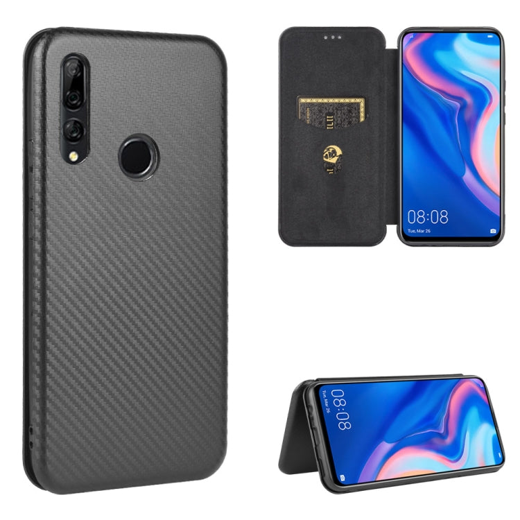 Carbon Fiber Texture Magnetic Horizontal Flip TPU + PC + PU Leather Case with Card Slot, For Huawei nova 7 Pro 5G, For Huawei nova 7 5G, For Huawei P Smart Z / Y9 Prime (2019), For Huawei P30 Lite / nova 4e, For Huawei P30 Pro, For Huawei P40 Pro+     ...