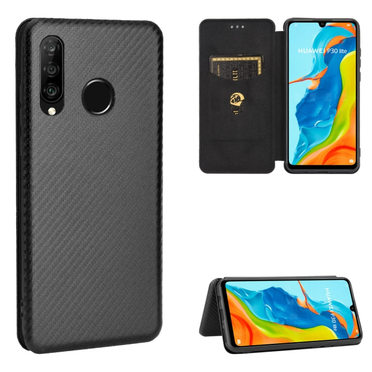 Carbon Fiber Texture Magnetic Horizontal Flip TPU + PC + PU Leather Case with Card Slot, For Huawei nova 7 Pro 5G, For Huawei nova 7 5G, For Huawei P Smart Z / Y9 Prime (2019), For Huawei P30 Lite / nova 4e, For Huawei P30 Pro, For Huawei P40 Pro+     ...