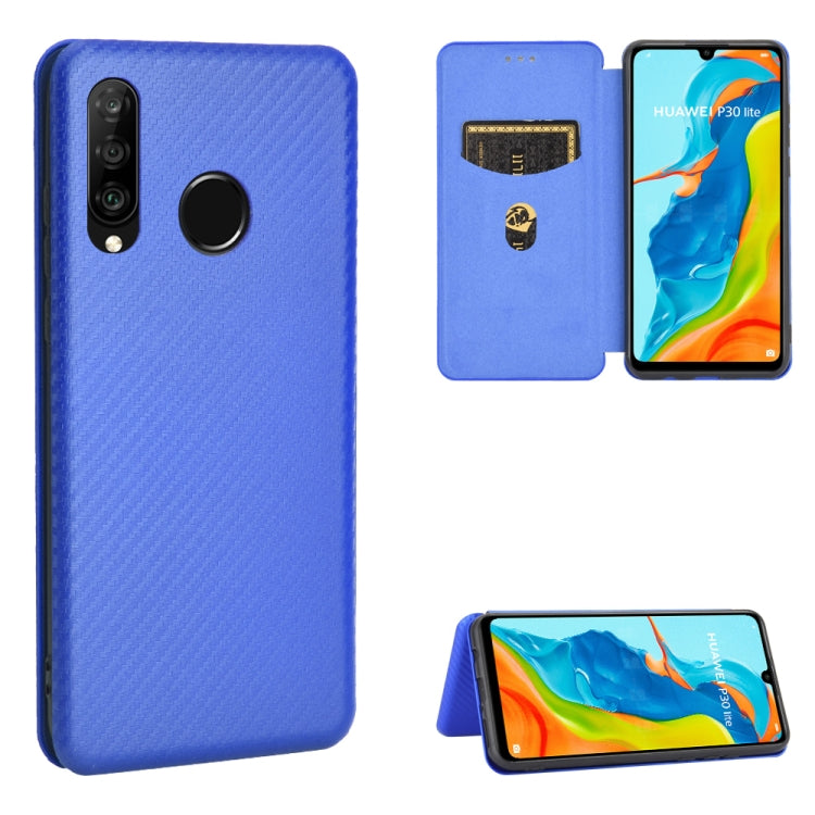 Carbon Fiber Texture Magnetic Horizontal Flip TPU + PC + PU Leather Case with Card Slot, For Huawei nova 7 Pro 5G, For Huawei nova 7 5G, For Huawei P Smart Z / Y9 Prime (2019), For Huawei P30 Lite / nova 4e, For Huawei P30 Pro, For Huawei P40 Pro+     ...