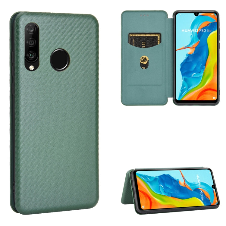 Carbon Fiber Texture Magnetic Horizontal Flip TPU + PC + PU Leather Case with Card Slot, For Huawei nova 7 Pro 5G, For Huawei nova 7 5G, For Huawei P Smart Z / Y9 Prime (2019), For Huawei P30 Lite / nova 4e, For Huawei P30 Pro, For Huawei P40 Pro+     ...