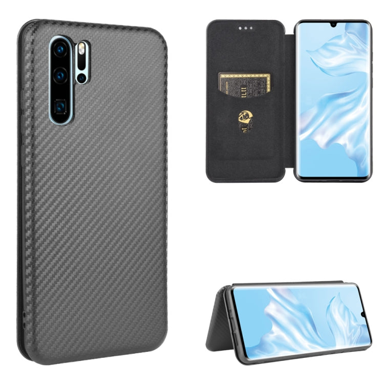 Carbon Fiber Texture Magnetic Horizontal Flip TPU + PC + PU Leather Case with Card Slot, For Huawei nova 7 Pro 5G, For Huawei nova 7 5G, For Huawei P Smart Z / Y9 Prime (2019), For Huawei P30 Lite / nova 4e, For Huawei P30 Pro, For Huawei P40 Pro+     ...