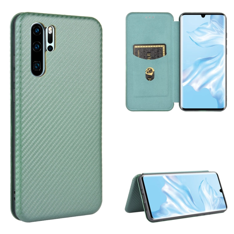 Carbon Fiber Texture Magnetic Horizontal Flip TPU + PC + PU Leather Case with Card Slot, For Huawei nova 7 Pro 5G, For Huawei nova 7 5G, For Huawei P Smart Z / Y9 Prime (2019), For Huawei P30 Lite / nova 4e, For Huawei P30 Pro, For Huawei P40 Pro+     ...