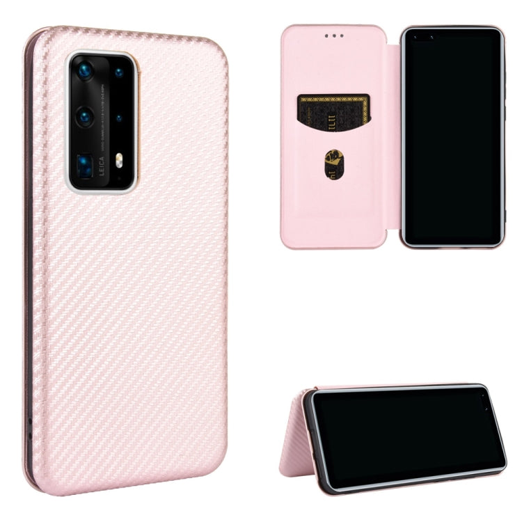 Carbon Fiber Texture Magnetic Horizontal Flip TPU + PC + PU Leather Case with Card Slot, For Huawei nova 7 Pro 5G, For Huawei nova 7 5G, For Huawei P Smart Z / Y9 Prime (2019), For Huawei P30 Lite / nova 4e, For Huawei P30 Pro, For Huawei P40 Pro+     ...