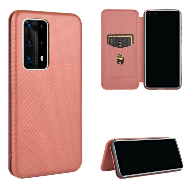 Carbon Fiber Texture Magnetic Horizontal Flip TPU + PC + PU Leather Case with Card Slot, For Huawei nova 7 Pro 5G, For Huawei nova 7 5G, For Huawei P Smart Z / Y9 Prime (2019), For Huawei P30 Lite / nova 4e, For Huawei P30 Pro, For Huawei P40 Pro+     ...