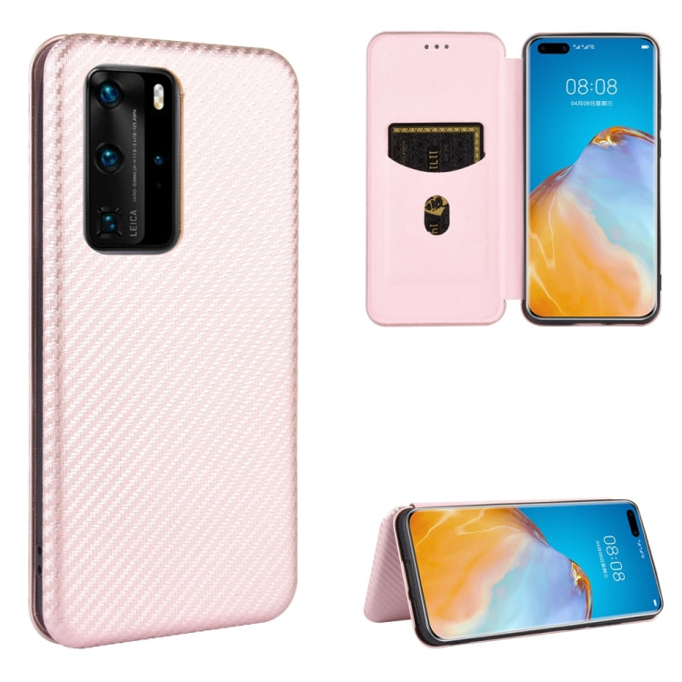 Carbon Fiber Texture Magnetic Horizontal Flip TPU + PC + PU Leather Case with Card Slot, For Huawei nova 7 Pro 5G, For Huawei nova 7 5G, For Huawei P Smart Z / Y9 Prime (2019), For Huawei P30 Lite / nova 4e, For Huawei P30 Pro, For Huawei P40 Pro+     ...