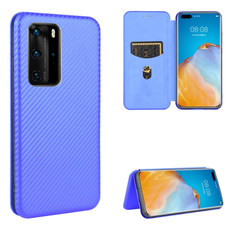 Carbon Fiber Texture Magnetic Horizontal Flip TPU + PC + PU Leather Case with Card Slot, For Huawei nova 7 Pro 5G, For Huawei nova 7 5G, For Huawei P Smart Z / Y9 Prime (2019), For Huawei P30 Lite / nova 4e, For Huawei P30 Pro, For Huawei P40 Pro+     ...