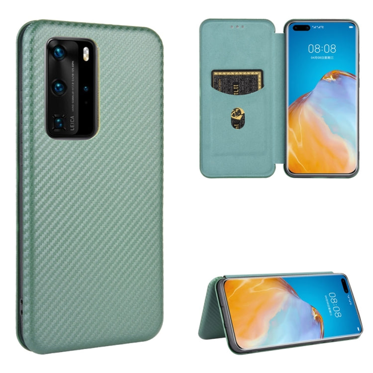 Carbon Fiber Texture Magnetic Horizontal Flip TPU + PC + PU Leather Case with Card Slot, For Huawei nova 7 Pro 5G, For Huawei nova 7 5G, For Huawei P Smart Z / Y9 Prime (2019), For Huawei P30 Lite / nova 4e, For Huawei P30 Pro, For Huawei P40 Pro+     ...