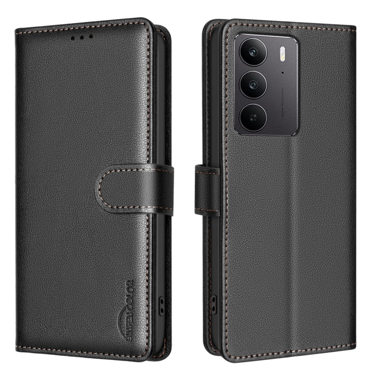 Litchi Texture RFID Anti-theft Leather Phone Case, For Realme 14 Pro, For Realme 14x 5G, For Realme C75 4G