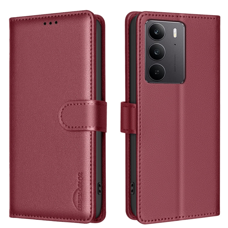Litchi Texture RFID Anti-theft Leather Phone Case, For Realme 14 Pro, For Realme 14x 5G, For Realme C75 4G