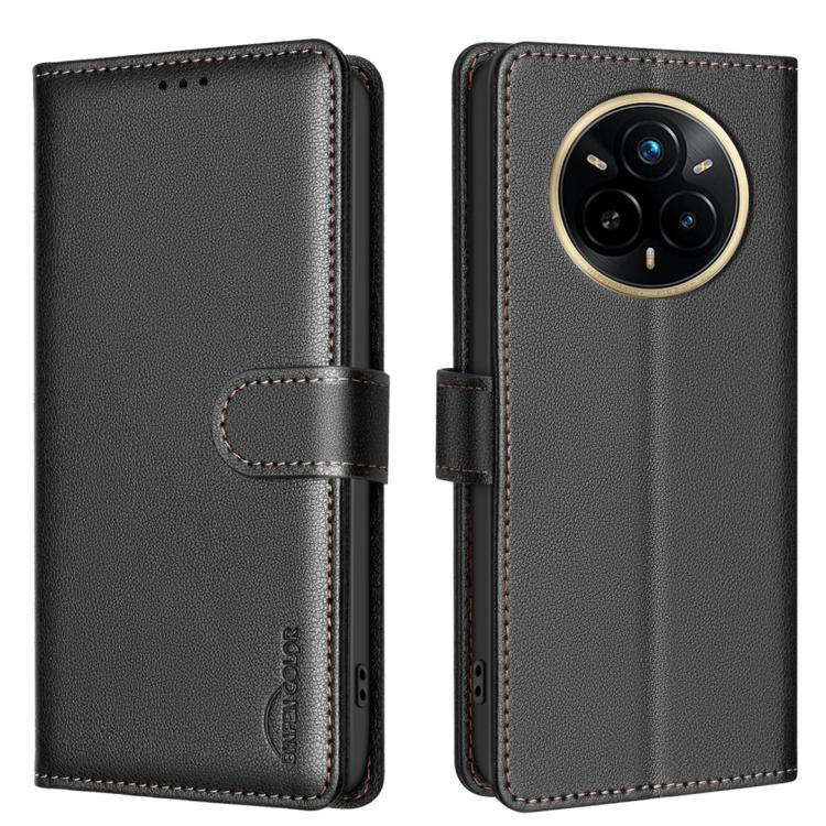 Litchi Texture RFID Anti-theft Leather Phone Case, For Realme 14 Pro, For Realme 14x 5G, For Realme C75 4G