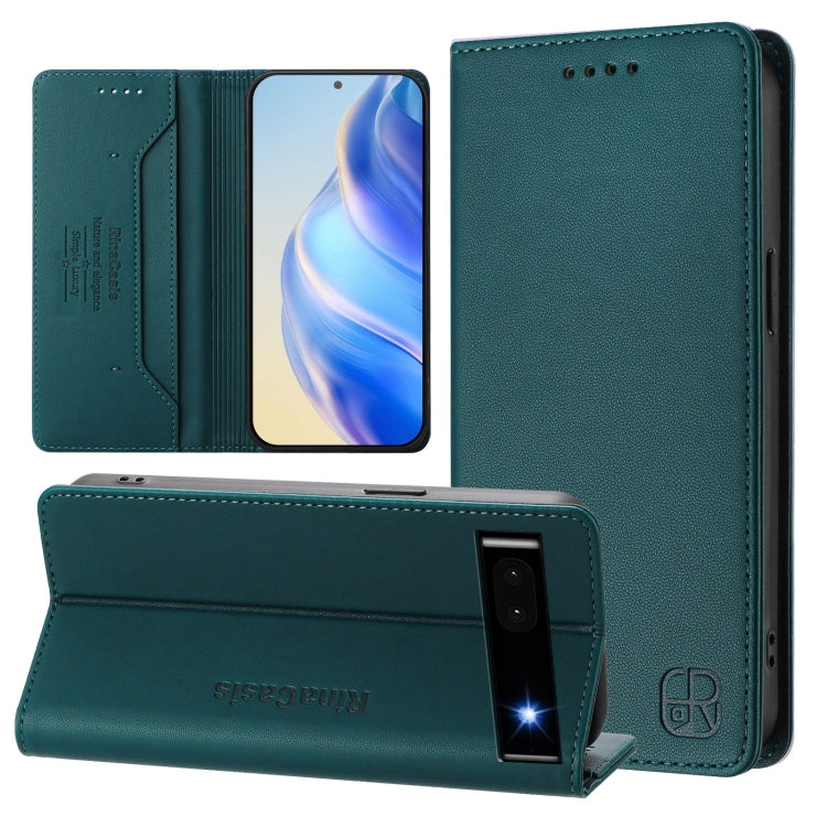 RC01 Dual-Folded Magnetic Suction RFID Leather Phone Case, For Google Pixel 7, For Google Pixel 6a, For Google Pixel 6 Pro, For Google Pixel 6, For Google Pixel 5a