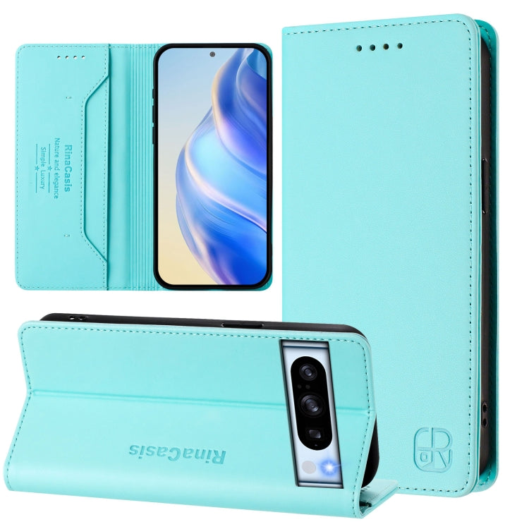 RC01 Dual-Folded Magnetic Suction RFID Leather Phone Case, For Google Pixel 9 / 9 Pro, For Google Pixel 8a, For Google Pixel 8 Pro, For Google Pixel 8, For Google Pixel 7a, For Google Pixel 7 Pro