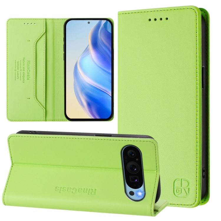 RC01 Dual-Folded Magnetic Suction RFID Leather Phone Case, For Google Pixel 11 Pro XL, For Google Pixel 11 / 11 Pro, For Google Pixel 10 Pro XL, For Google Pixel 10 / 10 Pro 5G Global, For Google Pixel 9a, For Google Pixel 9 Pro XL