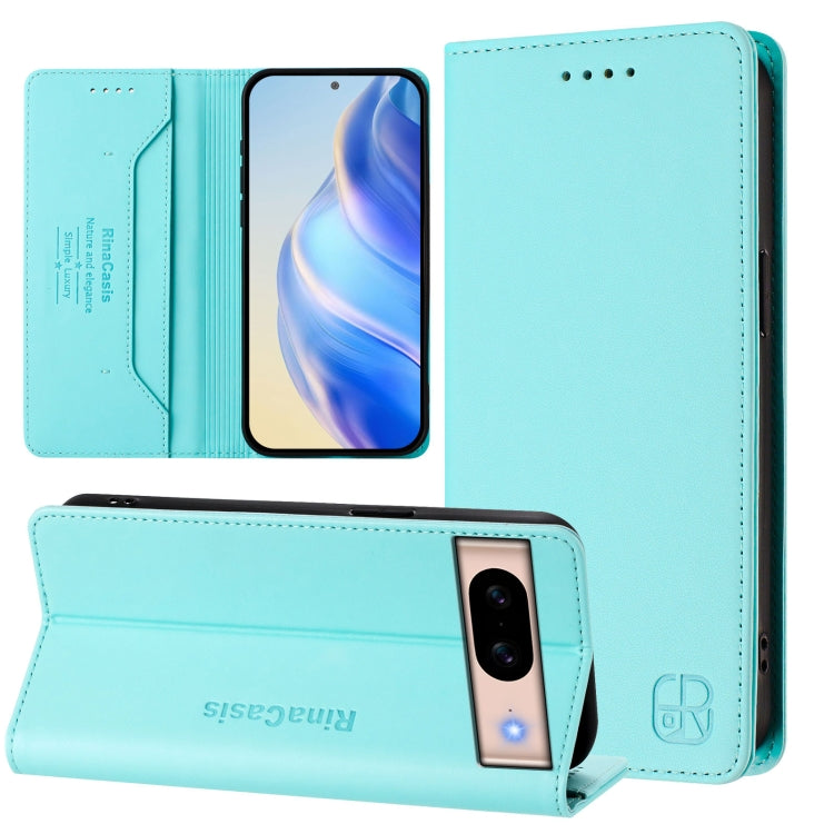 RC01 Dual-Folded Magnetic Suction RFID Leather Phone Case, For Google Pixel 9 / 9 Pro, For Google Pixel 8a, For Google Pixel 8 Pro, For Google Pixel 8, For Google Pixel 7a, For Google Pixel 7 Pro