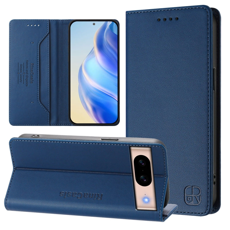 RC01 Dual-Folded Magnetic Suction RFID Leather Phone Case, For Google Pixel 9 / 9 Pro, For Google Pixel 8a, For Google Pixel 8 Pro, For Google Pixel 8, For Google Pixel 7a, For Google Pixel 7 Pro