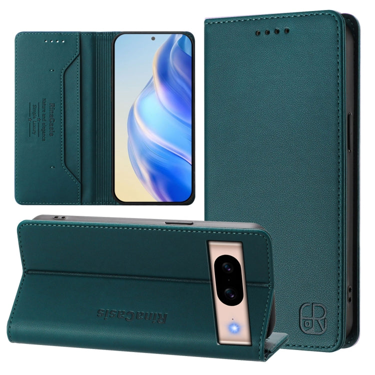 RC01 Dual-Folded Magnetic Suction RFID Leather Phone Case, For Google Pixel 9 / 9 Pro, For Google Pixel 8a, For Google Pixel 8 Pro, For Google Pixel 8, For Google Pixel 7a, For Google Pixel 7 Pro