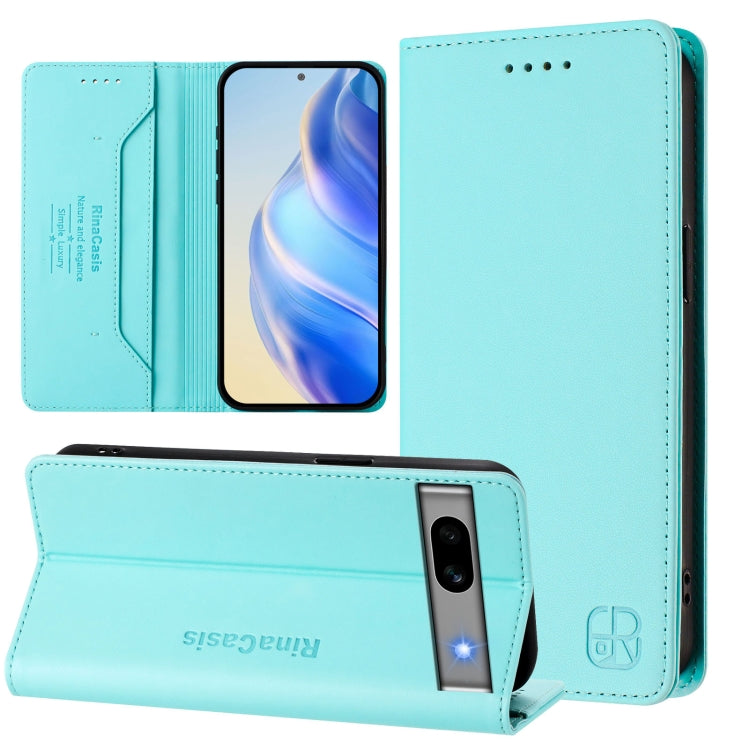 RC01 Dual-Folded Magnetic Suction RFID Leather Phone Case, For Google Pixel 9 / 9 Pro, For Google Pixel 8a, For Google Pixel 8 Pro, For Google Pixel 8, For Google Pixel 7a, For Google Pixel 7 Pro