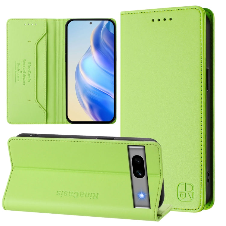 RC01 Dual-Folded Magnetic Suction RFID Leather Phone Case, For Google Pixel 9 / 9 Pro, For Google Pixel 8a, For Google Pixel 8 Pro, For Google Pixel 8, For Google Pixel 7a, For Google Pixel 7 Pro