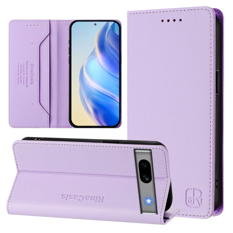 RC01 Dual-Folded Magnetic Suction RFID Leather Phone Case, For Google Pixel 9 / 9 Pro, For Google Pixel 8a, For Google Pixel 8 Pro, For Google Pixel 8, For Google Pixel 7a, For Google Pixel 7 Pro