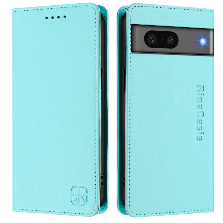 RC01 Dual-Folded Magnetic Suction RFID Leather Phone Case, For Google Pixel 7, For Google Pixel 6a, For Google Pixel 6 Pro, For Google Pixel 6, For Google Pixel 5a