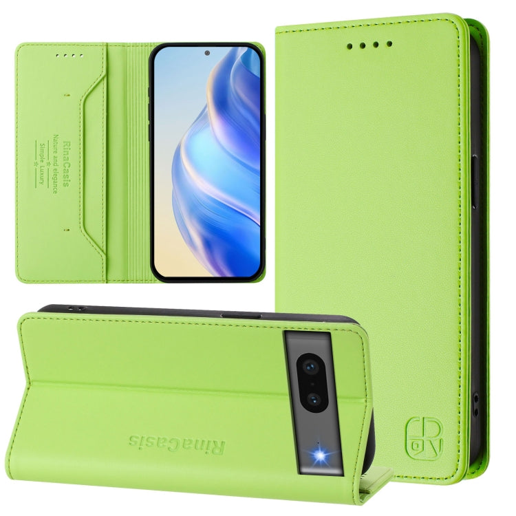 RC01 Dual-Folded Magnetic Suction RFID Leather Phone Case, For Google Pixel 7, For Google Pixel 6a, For Google Pixel 6 Pro, For Google Pixel 6, For Google Pixel 5a