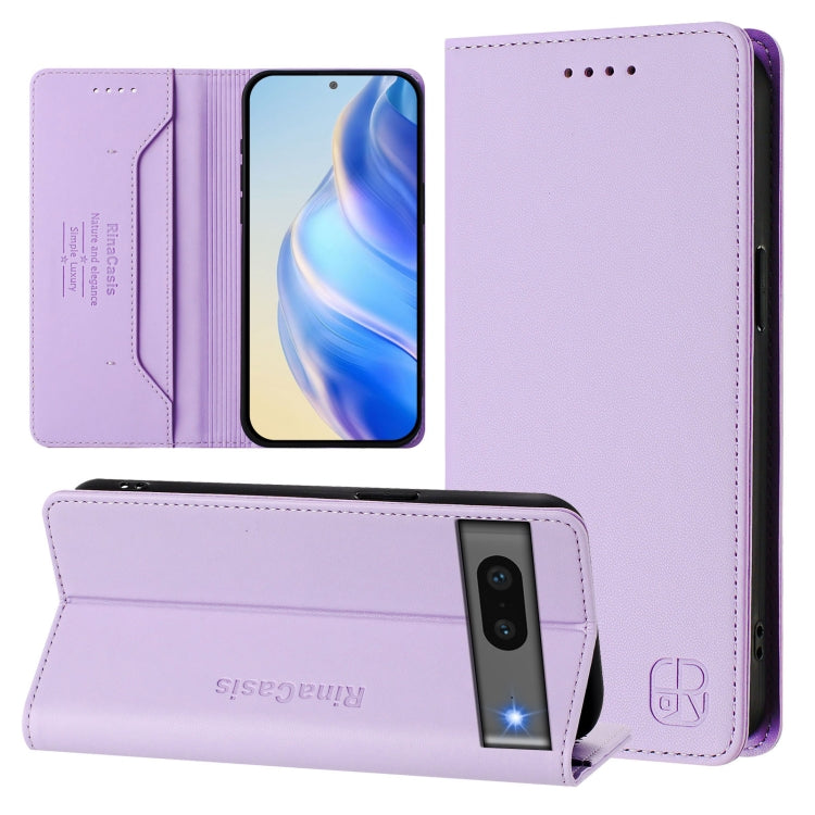 RC01 Dual-Folded Magnetic Suction RFID Leather Phone Case, For Google Pixel 7, For Google Pixel 6a, For Google Pixel 6 Pro, For Google Pixel 6, For Google Pixel 5a
