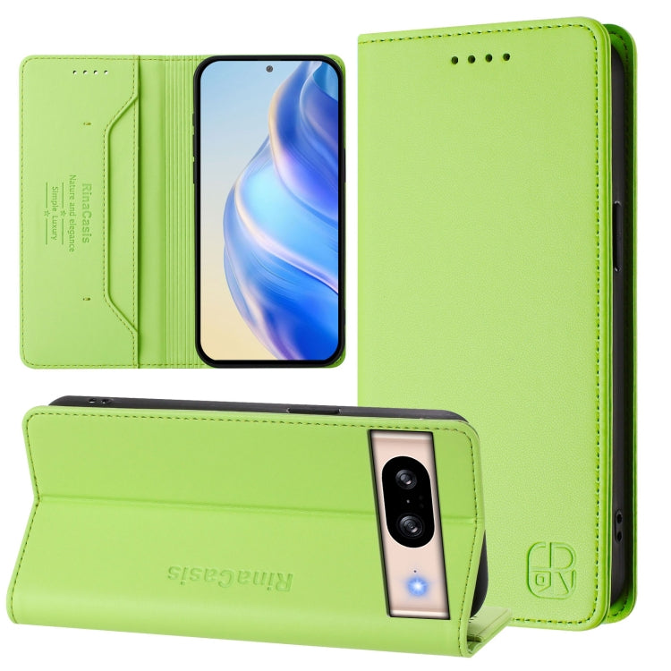 RC01 Dual-Folded Magnetic Suction RFID Leather Phone Case, For Google Pixel 9 / 9 Pro, For Google Pixel 8a, For Google Pixel 8 Pro, For Google Pixel 8, For Google Pixel 7a, For Google Pixel 7 Pro