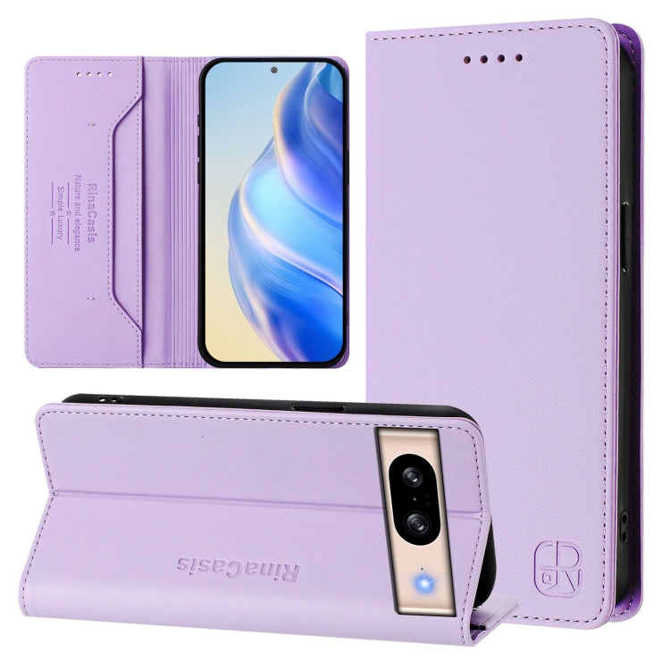 RC01 Dual-Folded Magnetic Suction RFID Leather Phone Case, For Google Pixel 9 / 9 Pro, For Google Pixel 8a, For Google Pixel 8 Pro, For Google Pixel 8, For Google Pixel 7a, For Google Pixel 7 Pro