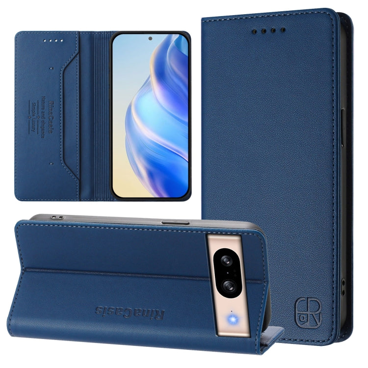 RC01 Dual-Folded Magnetic Suction RFID Leather Phone Case, For Google Pixel 9 / 9 Pro, For Google Pixel 8a, For Google Pixel 8 Pro, For Google Pixel 8, For Google Pixel 7a, For Google Pixel 7 Pro