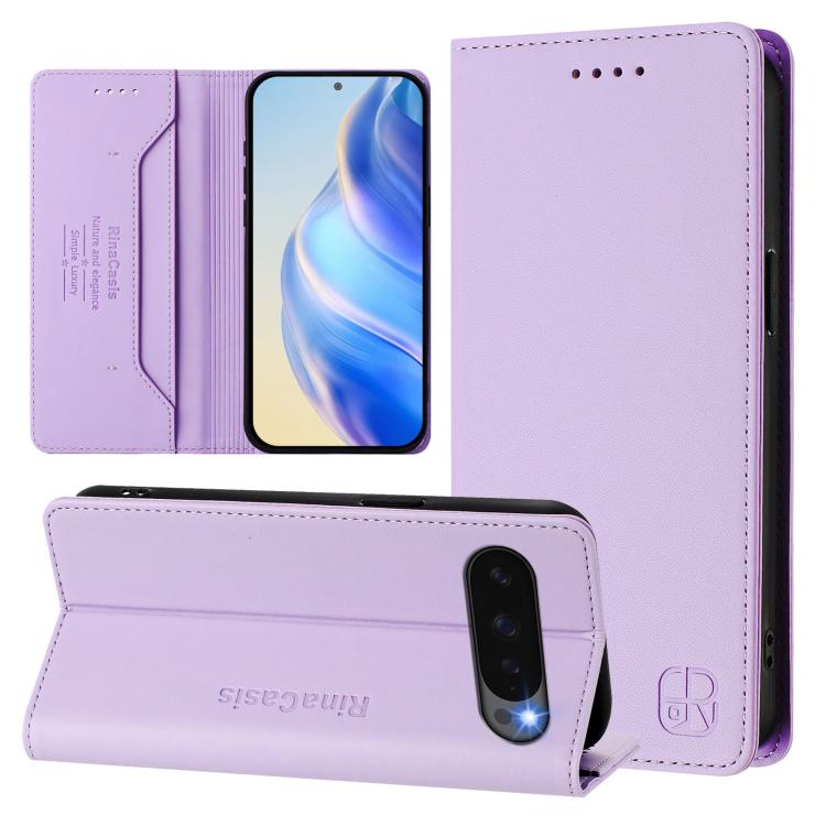 RC01 Dual-Folded Magnetic Suction RFID Leather Phone Case, For Google Pixel 11 Pro XL, For Google Pixel 11 / 11 Pro, For Google Pixel 10 Pro XL, For Google Pixel 10 / 10 Pro 5G Global, For Google Pixel 9a, For Google Pixel 9 Pro XL