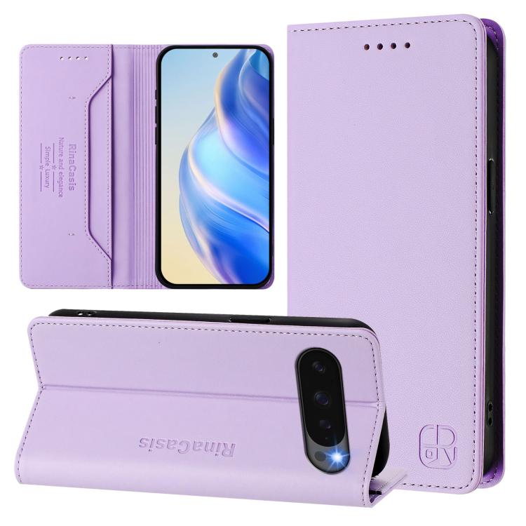 RC01 Dual-Folded Magnetic Suction RFID Leather Phone Case, For Google Pixel 11 Pro XL, For Google Pixel 11 / 11 Pro, For Google Pixel 10 Pro XL, For Google Pixel 10 / 10 Pro 5G Global, For Google Pixel 9a, For Google Pixel 9 Pro XL