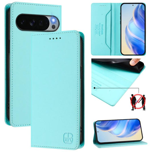 RC01 Dual-Folded Magnetic Suction RFID Leather Phone Case, For Google Pixel 11 Pro XL, For Google Pixel 11 / 11 Pro, For Google Pixel 10 Pro XL, For Google Pixel 10 / 10 Pro 5G Global, For Google Pixel 9a, For Google Pixel 9 Pro XL