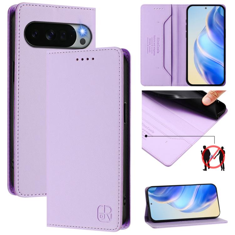 RC01 Dual-Folded Magnetic Suction RFID Leather Phone Case, For Google Pixel 11 Pro XL, For Google Pixel 11 / 11 Pro, For Google Pixel 10 Pro XL, For Google Pixel 10 / 10 Pro 5G Global, For Google Pixel 9a, For Google Pixel 9 Pro XL