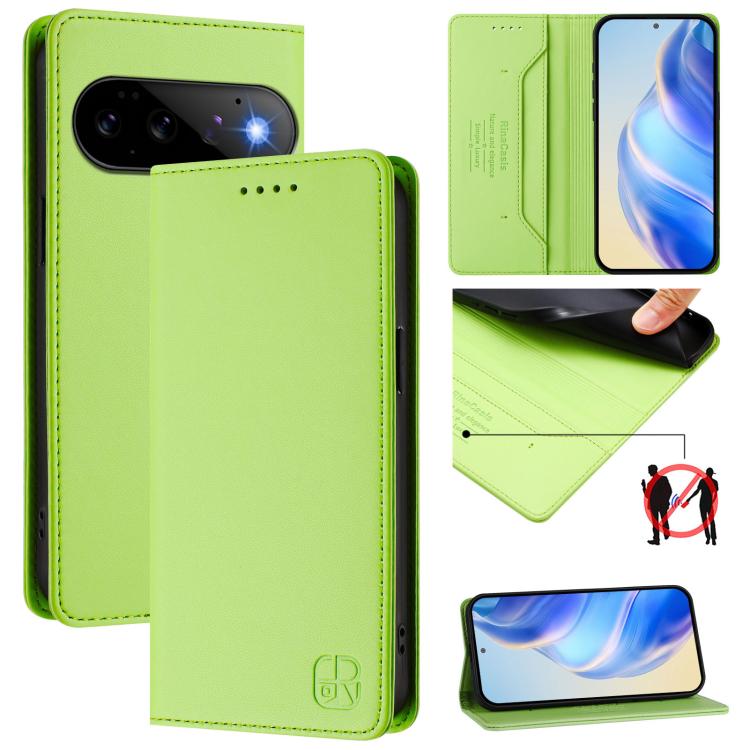 RC01 Dual-Folded Magnetic Suction RFID Leather Phone Case, For Google Pixel 11 Pro XL, For Google Pixel 11 / 11 Pro, For Google Pixel 10 Pro XL, For Google Pixel 10 / 10 Pro 5G Global, For Google Pixel 9a, For Google Pixel 9 Pro XL