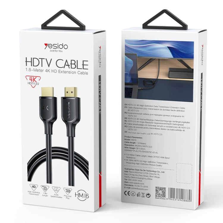 Yesido HM16 4K 30Hz HD HDMI Extension Cable, HM16
