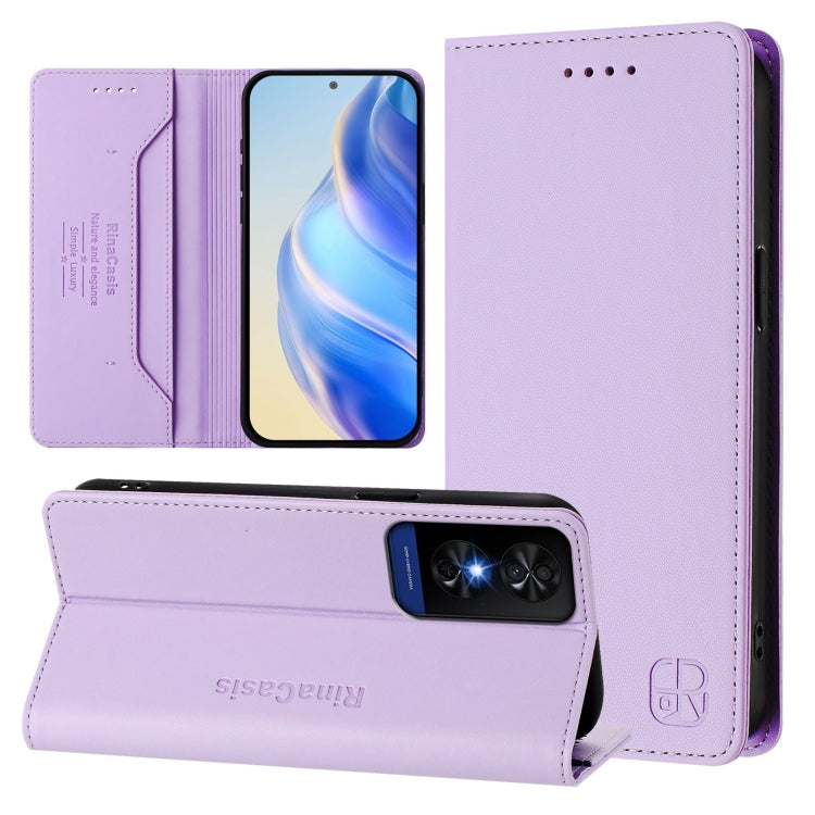 RC01 Dual-Folded Magnetic Suction RFID Leather Phone Case, For TCL K70 Power 4G / K70 4G, For TCL NxtPaper 70 Pro 5G, For TCL K33 5G / K32 5G, For TCL 60 NxtPaper, For TCL 605 / 60 SE, For TCL 50 5G / XE Nxtpaper 5G / XE 5G