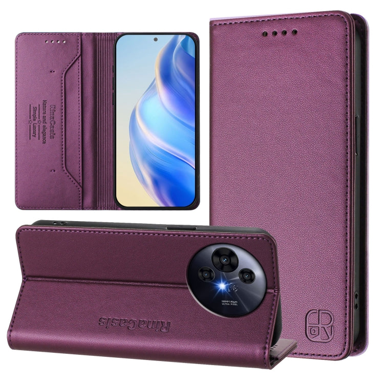 RC01 Dual-Folded Magnetic Suction RFID Leather Phone Case, For TCL 50 Pro NxtPaper, For TCL 50 LE, For TCL 201, For TCL 50 XL 5G, For TCL 50 XE, For TCL 50 SE