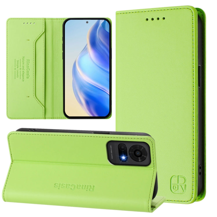 RC01 Dual-Folded Magnetic Suction RFID Leather Phone Case, For TCL 50 Pro NxtPaper, For TCL 50 LE, For TCL 201, For TCL 50 XL 5G, For TCL 50 XE, For TCL 50 SE
