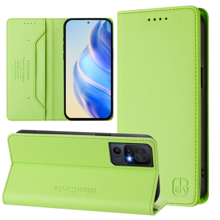 RC01 Dual-Folded Magnetic Suction RFID Leather Phone Case, For TCL 501, For TCL 505, For TCL 502, For TCL 405 / 406 / 408, For TCL 40 XL / 40T / T608DL, For TCL 40 SE