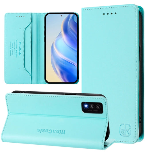RC01 Dual-Folded Magnetic Suction RFID Leather Phone Case, For TCL 30T / T603DL, For TCL 30Z / T602DL, For TCL 30 4G / 30 5G / 30+, For TCL 30 SE, For TCL 30 XE 5G, For TCL 20 R 5G