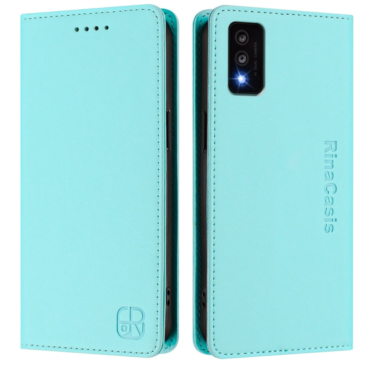 RC01 Dual-Folded Magnetic Suction RFID Leather Phone Case, For TCL 30T / T603DL, For TCL 30Z / T602DL, For TCL 30 4G / 30 5G / 30+, For TCL 30 SE, For TCL 30 XE 5G, For TCL 20 R 5G