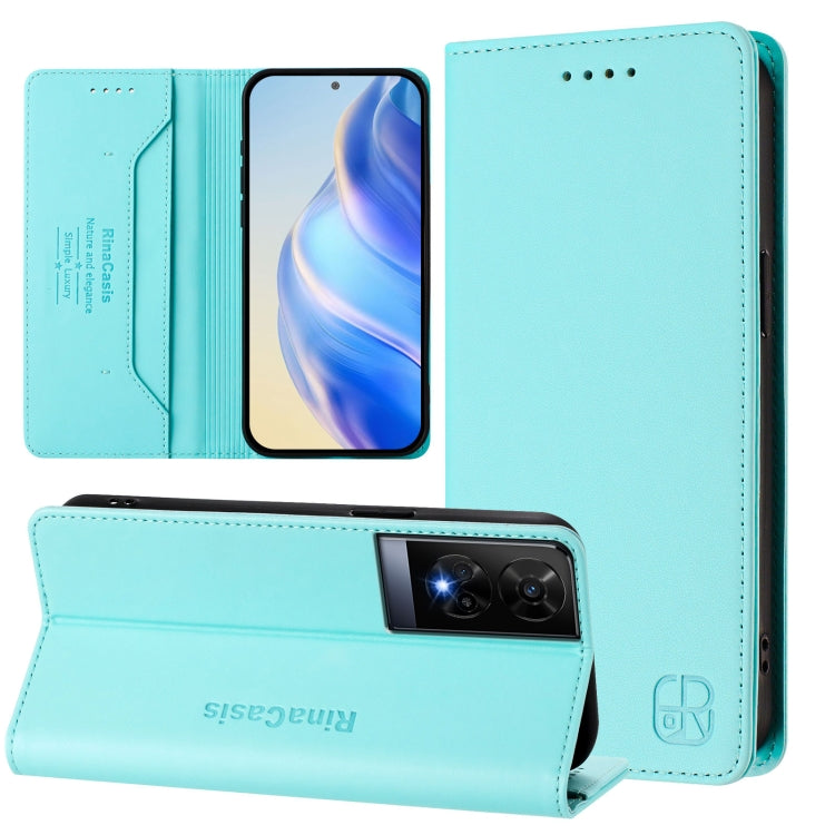 RC01 Dual-Folded Magnetic Suction RFID Leather Phone Case, For TCL 50 Pro NxtPaper, For TCL 50 LE, For TCL 201, For TCL 50 XL 5G, For TCL 50 XE, For TCL 50 SE