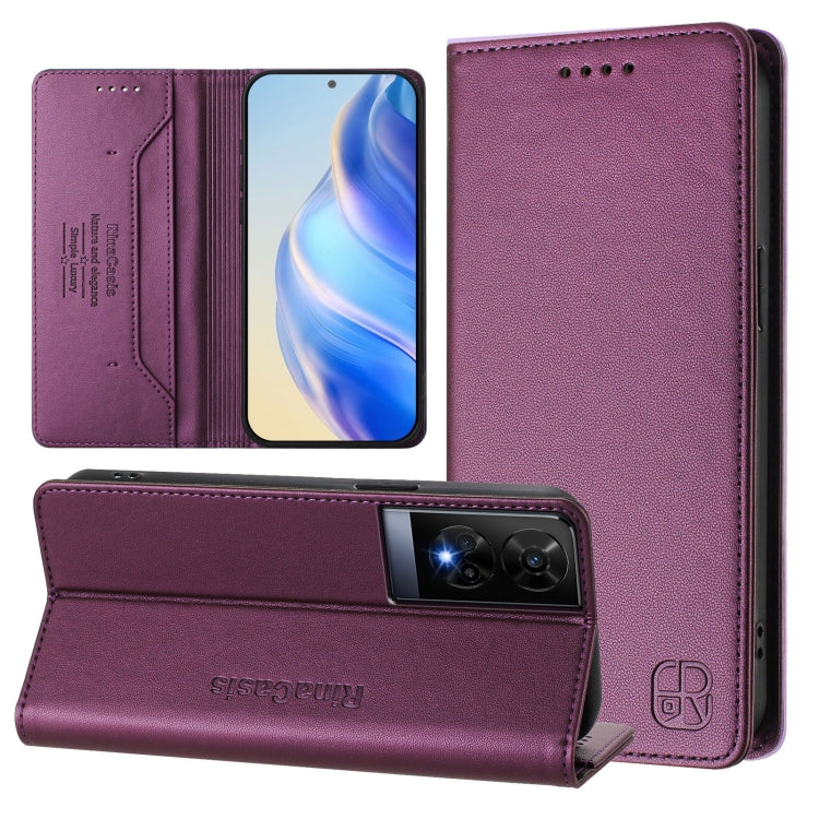 RC01 Dual-Folded Magnetic Suction RFID Leather Phone Case, For TCL 50 Pro NxtPaper, For TCL 50 LE, For TCL 201, For TCL 50 XL 5G, For TCL 50 XE, For TCL 50 SE