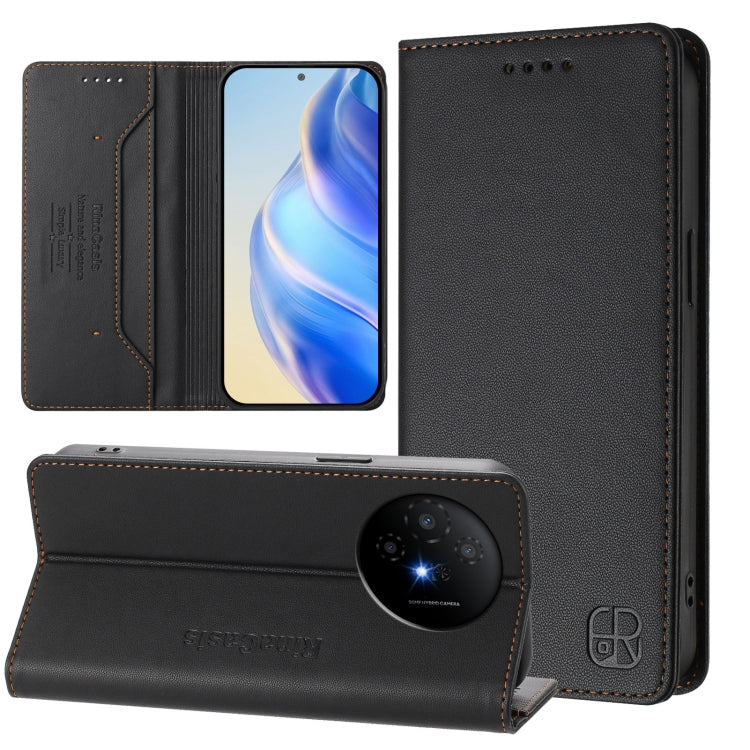 RC01 Dual-Folded Magnetic Suction RFID Leather Phone Case, For TCL 50 Pro NxtPaper, For TCL 50 LE, For TCL 201, For TCL 50 XL 5G, For TCL 50 XE, For TCL 50 SE