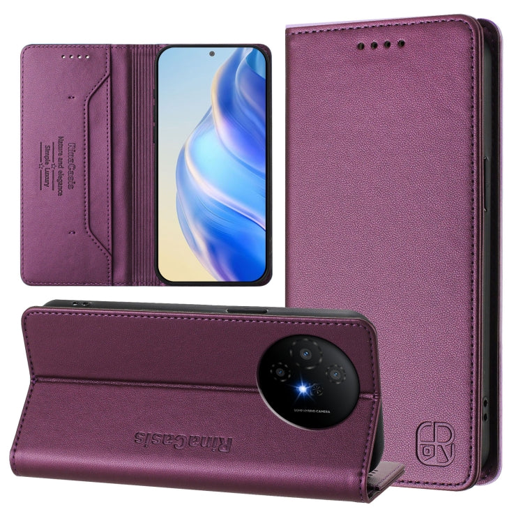 RC01 Dual-Folded Magnetic Suction RFID Leather Phone Case, For TCL 50 Pro NxtPaper, For TCL 50 LE, For TCL 201, For TCL 50 XL 5G, For TCL 50 XE, For TCL 50 SE