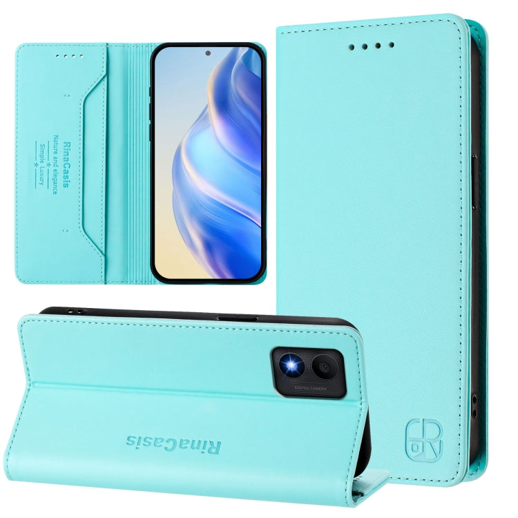 RC01 Dual-Folded Magnetic Suction RFID Leather Phone Case, For TCL 403, For TCL 40 R 5G, For TCL 30 XL / T701DL, For TCL 305 / 306, For TCL Stylus 5G, For TCL 303