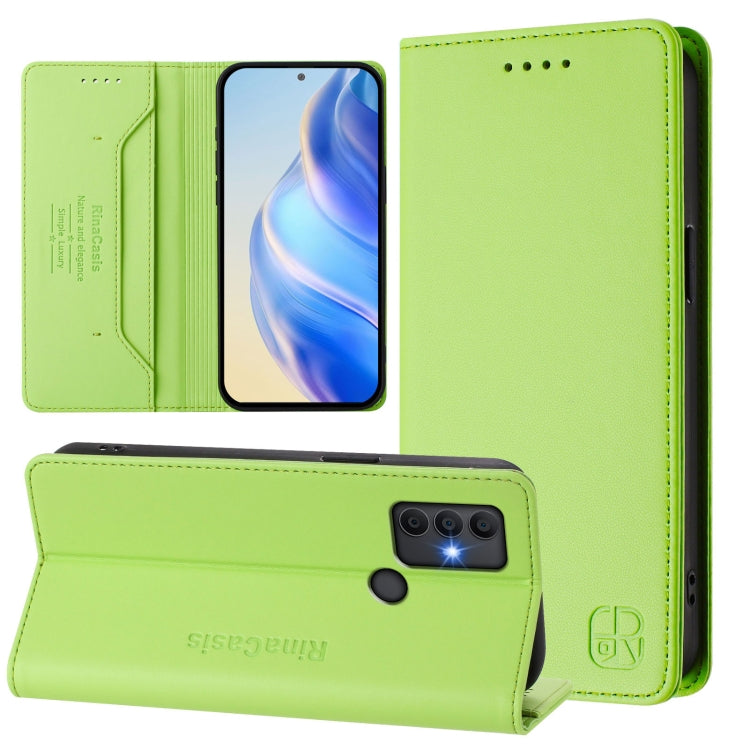 RC01 Dual-Folded Magnetic Suction RFID Leather Phone Case, For TCL 403, For TCL 40 R 5G, For TCL 30 XL / T701DL, For TCL 305 / 306, For TCL Stylus 5G, For TCL 303