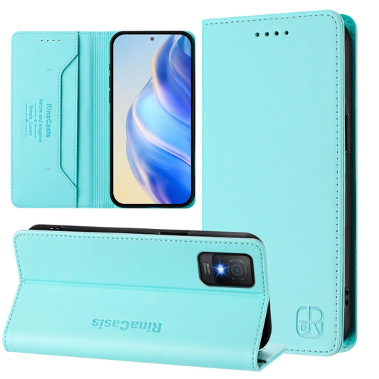 RC01 Dual-Folded Magnetic Suction RFID Leather Phone Case, For TCL 403, For TCL 40 R 5G, For TCL 30 XL / T701DL, For TCL 305 / 306, For TCL Stylus 5G, For TCL 303