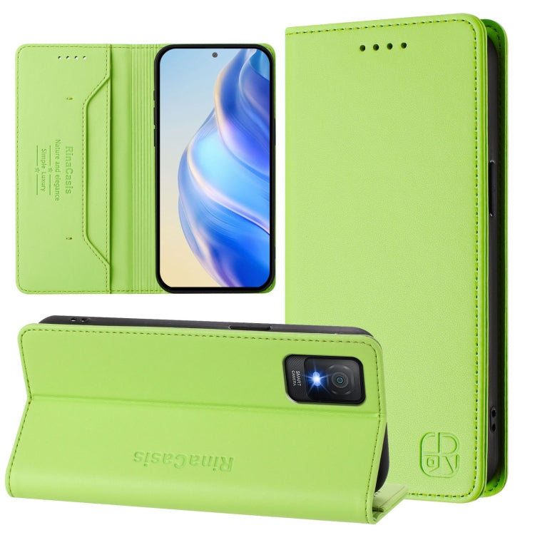 RC01 Dual-Folded Magnetic Suction RFID Leather Phone Case, For TCL 403, For TCL 40 R 5G, For TCL 30 XL / T701DL, For TCL 305 / 306, For TCL Stylus 5G, For TCL 303