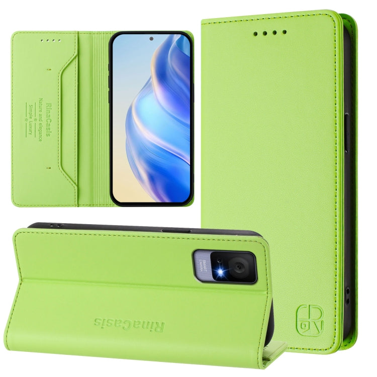 RC01 Dual-Folded Magnetic Suction RFID Leather Phone Case, For TCL 501, For TCL 505, For TCL 502, For TCL 405 / 406 / 408, For TCL 40 XL / 40T / T608DL, For TCL 40 SE